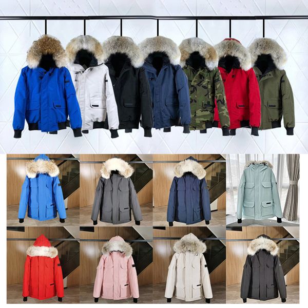 Designer para baixo canadense puffer parkas inverno calor feminino ganso jaqueta casaco à prova de vento rua wear comprimento médio grosso casaco jaqueta
