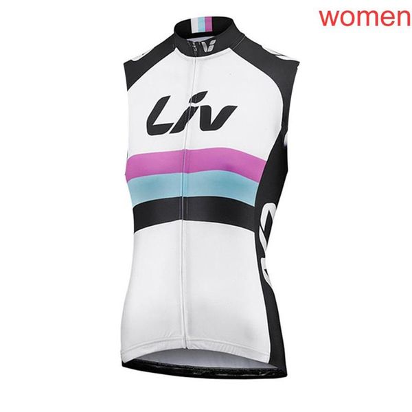 2021 LIV squadra Maglia da ciclismo Maglia estiva ad asciugatura rapida Maglia da bicicletta senza maniche Abbigliamento da mountain bike Magliette da corsa Uniforme sportiva Y210196H