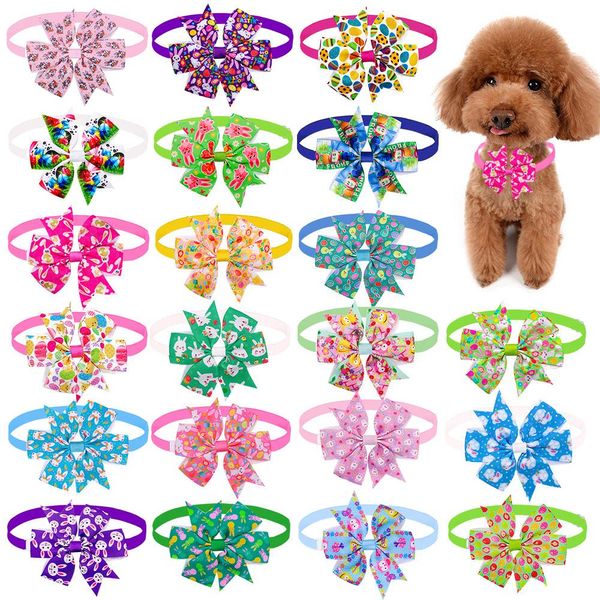 Piller 50pc Cat Pet Dog Bow Tie Paskalya Pet Malzemeleri Tavşan Pet Köpek Köpek Yavru Bowties Kazılar Köpek Bakım Aksesuarları Evcil Hayvan Ürünleri