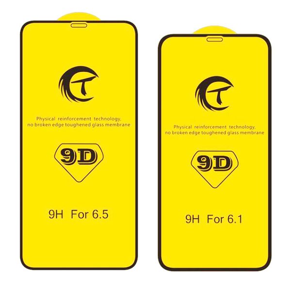 9D CT Edge-Edge Full Cover Coverage Tempered Glass Phone Screen Protector für iPhone 15 14 13 12 11 Pro Max XS XR X 6 7 8 Plus Big ARC Hohe Qualität