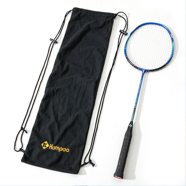 Authentischer, autorisierter Badmintonschläger, Vollcarbon, ultraleicht, professionelles, langlebiges Einzel- und Doppelschläger-Set KUMPOOO