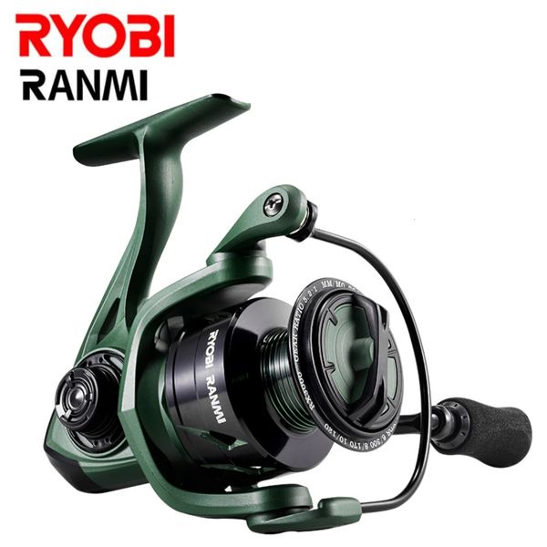 Carretéis de pesca com mosca2 RYOBI RANMI RX Carretéis giratórios de metal ultraleve 52 1 relação de engrenagem 71BB de água salgada ou água doce 22LBS Carretéis de arrasto máximo 231129