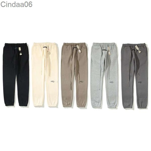 Sweatpants Mens Designer Calças Hoodies Calças Pretas Carta Roupas Tracksuit Moda Marca Casual High Street Plush Long Guard Jogger Calças para Homens