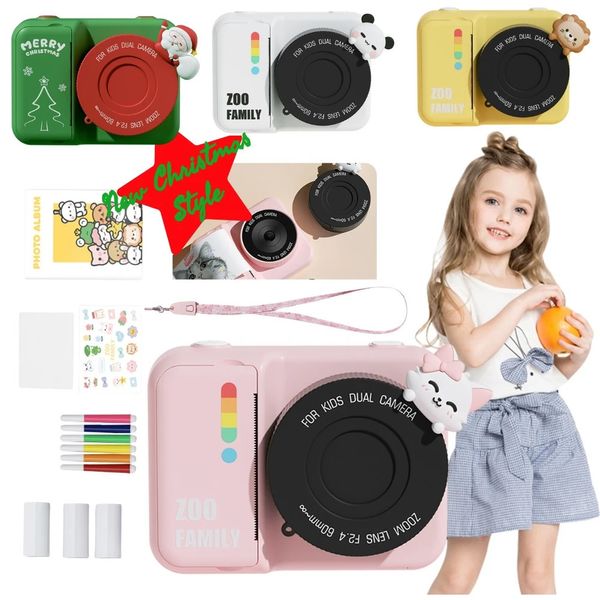 Пленочные камеры, детская камера, мгновенная печать, Wi-Fi, камера для малышей, 3,0-дюймовый экран, HD цифровая камера, 48 МП, подарки на день рождения для мальчиков и девочек 231128