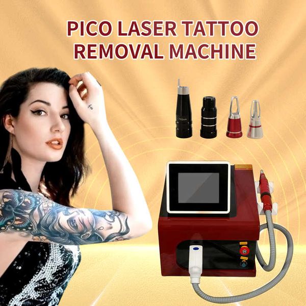 Medizinische Klinik Verwenden Sie eine multifunktionale Pikosekunden-Laser-Tattoo-Entfernungs-Pico-Laser-Maschine. Tragbare Q-Switched Nd Yag Pico-Laser-Tattoo-Entfernungsmaschine