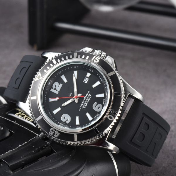 AAA Breitl Armbanduhren für Männer NAVITIMER Herren 1884 Uhren Drei Nadeln Quarzuhr Hochwertige Top-Luxusmarke Uhr Kalenderfunktion Modisches Kautschukarmband