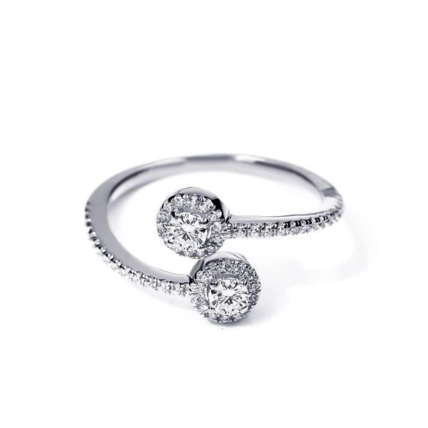 Eheringe Tianyu Gems Silber Damen 35 mm Einzigartiges Design Fingerband Runde Diamanten 925 Feiner Schmuck Edelsteine Geschenke 231128