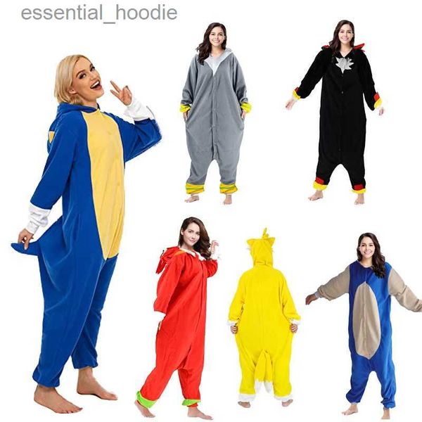 Salotto da notte per donna Nuovo 100-200 cm Pigiama per la famiglia Animale Adulto Donna Cosplay Ragazza Tutina Cartoon Pijama Uomo Grande XXL Procione Kigurumi Bambini Ragazzo L231129