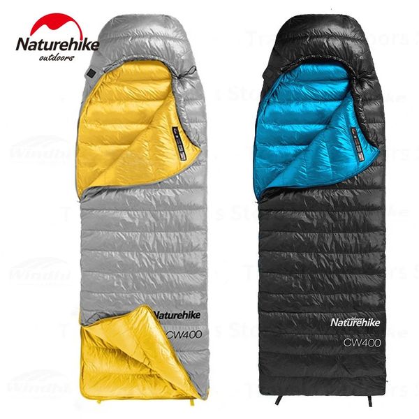 Sacos de dormir CW400 Saco Inverno 750FP Duck Down Hooded Single Camping Impermeável Ultraleve 231128