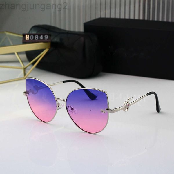 Designer Chanels occhiali da sole Occhiali da sole per occhio di nuovo gatto Slim Eyes Occhiali da sole da uomo e donna resistente ai raggi UV