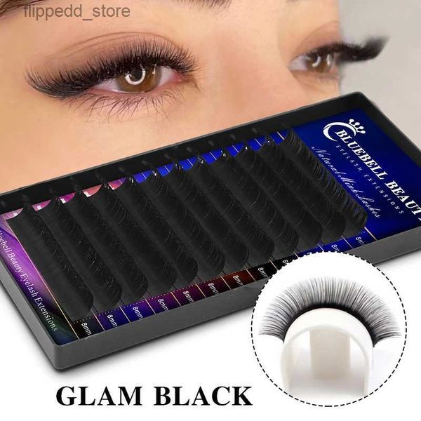 Cílios Postiços Bluebell Beauty 12 Linhas Faux Mink Cílios Individuais Cílios Natural Matte Preto Extensão de Cílios Coreia Cílios de Seda Q231129