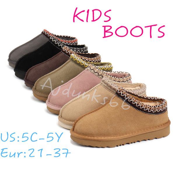 Kinder Kleinkind Tasman II Hausschuhe Tazz Babyschuhe Chesut Pelz Slides Schaffell Shearling Classic Ultra Winter Mini Boot für Kinder Größe US5C-5Y EUR21-37