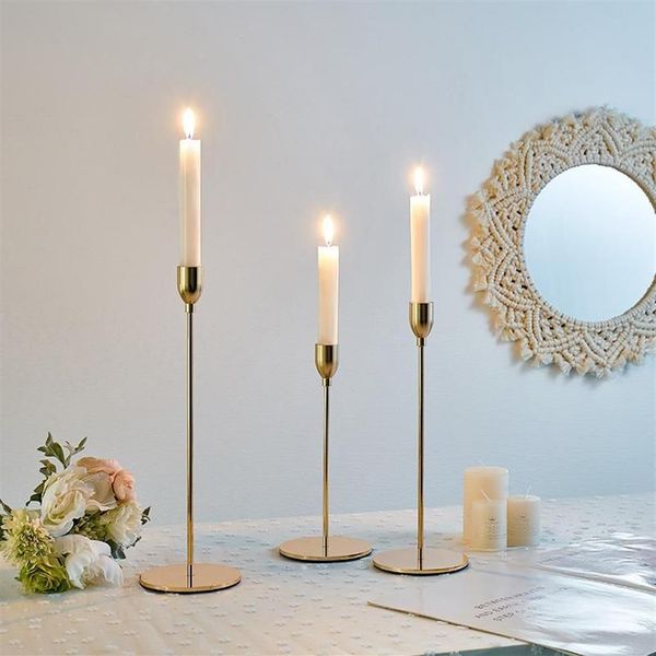 Taper Kaarshouder Kandelaar Gouden Kandelaars Bruiloft Decor Tafel Centerpieces Kandelaar Candelabros Kaarslicht Dinner242q