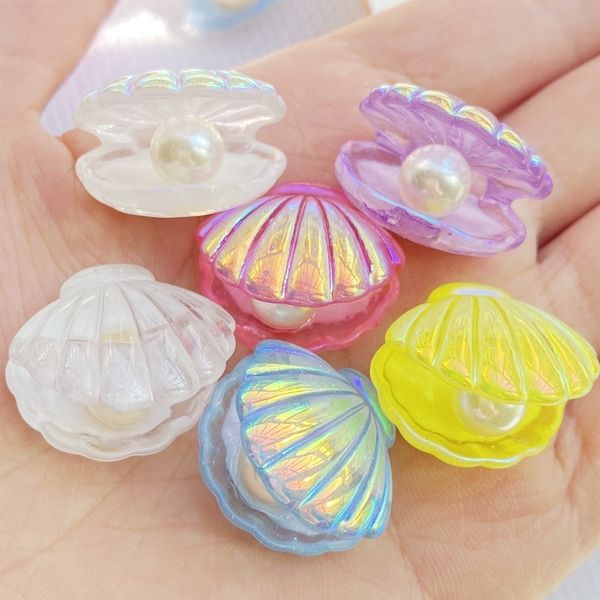 Objetos decorativos 10pcs kawaii cenas de pérolas de cor fofas de cor de pérolas planas resina plana Cabochons Scrapbooking Diy Jewelry Craft Decoration Acessorie E74 230428