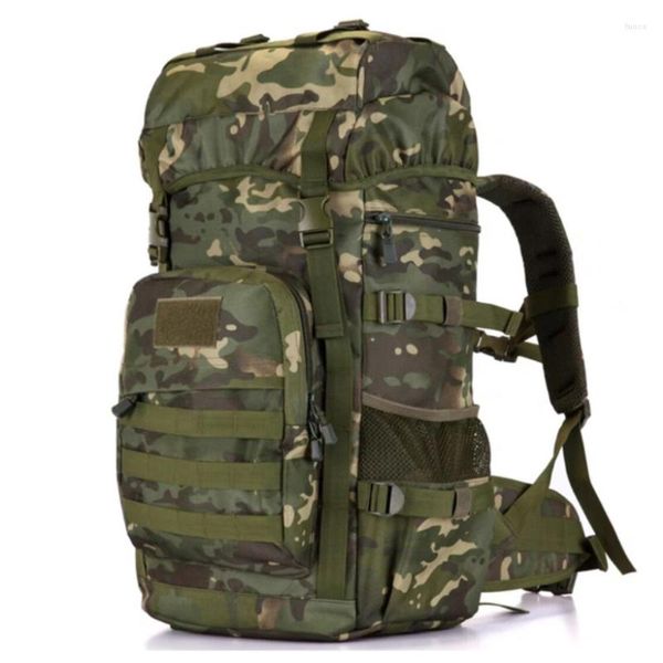 Zaino 50L Grande capacità di tattiche militari per il turismo per uomini Nylon Army Arrampicata Escursionismo Viaggi Mochila Camouflage