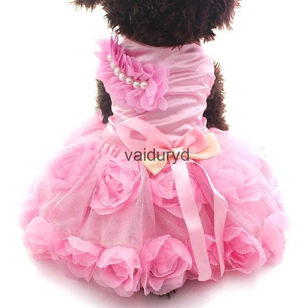 Одежда для собак, свадебное платье принцессы для домашних животных, платья-пачки с розеткой и бантом, юбка для кота и щенка, весенне-летняя одежда, 2 цвета, 2 цветаvaiduryd