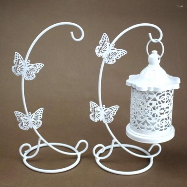 Titulares de vela Stand Stand Candlestick Hollow Blower Butterfly Home Room Decor