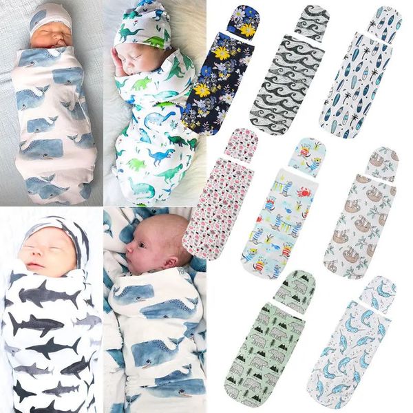 Cobertor swaddling cigeett nascido bebê fofo swaddle dormir musselina wraphat anime 2 peças acessórios casuais ss 231128