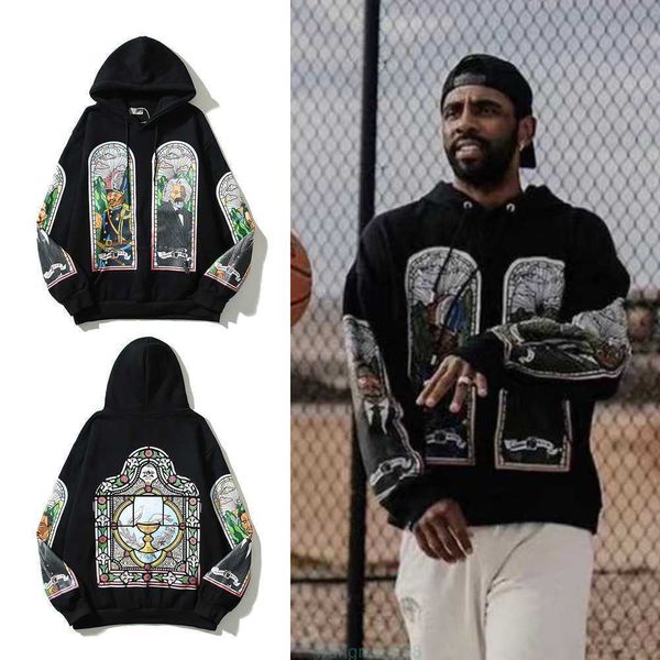 Homens Mulheres Moletons Marca de Moda Luxo Owen's Mesmas Barreiras Americanas High Street Religious Idol Star's Hooded Plush Sweater Hoodie Casal Ssv7