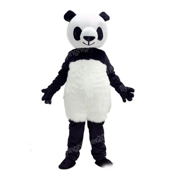 Costume de mascotte de panda d'Halloween Taille adulte Personnage de thème animé de dessin animé Carnaval Hommes Femmes Robe de Noël Fantaisie Performance Robe de soirée