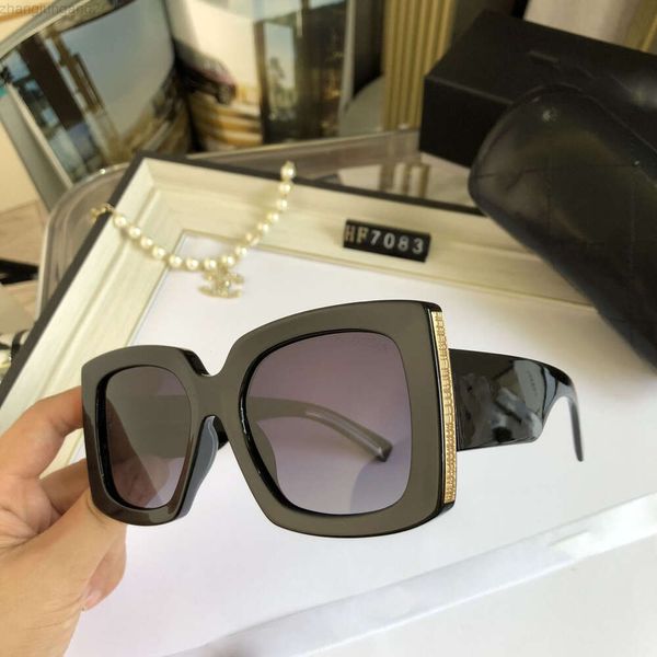 Designer Chanels Sonnenbrille 2022 Neue Nylon-Sonnenbrille Damen-Tr-Sonnenbrille Quadratische flache Live-Broadcast-Brille Charge