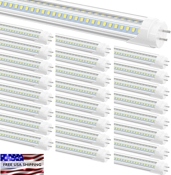 Tubos de LED T8 Luz em forma de V nos dois lados 4ft 28W 1,2m G13 LED Fluorescente Light AC85-265V CE UL ROHS QA WTHolesale