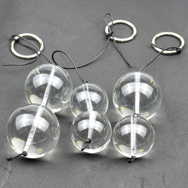 Massaggiatore giocattolo del sesso Samox Super Big Glass Ball 40mm 50mm Plug anale Perline Formazione vaginale Giocattoli sessuali intelligenti vaginali per donne gay Uomini