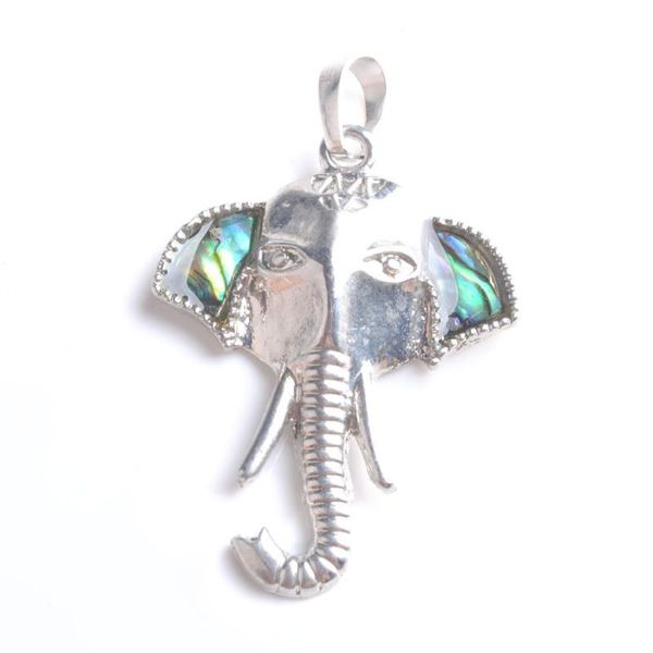 Colares pendentes Zealand Abalone Shell Pearl Gem Bead Elephant Womens Jewelry N788Pingente