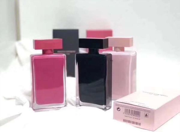 Um perfume feminino spray Narcis Rodriguez para sua fragrância opcional rosa vermelho preto branco sabor duradouro com alta qualidade 100ml f1131567