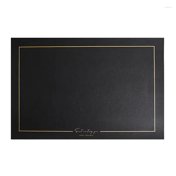 Tapetes de mesa luz luxo falso couro placemat esteira do plutônio impermeável oilproof calor-isolado placa tigela almofada colocação para jantar