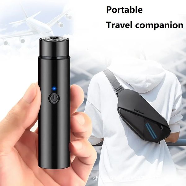 Epilatore Mini rasoio elettrico portatile per donne e uomini Depilazione USB ricaricabile Strumento per rasatura da barbiere Uso domestico da viaggio 231128