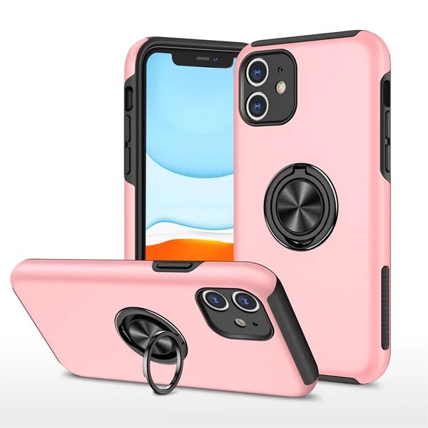 Capas de telefone com suporte resistente para iPhone 15 13 14 11 Pro Max 12 Mini 12 14 Plus XS X XR 6 7 8 SE2 SE3 XS MAX 13 Suporte de sucção magnética para carro Capa de telefone móvel