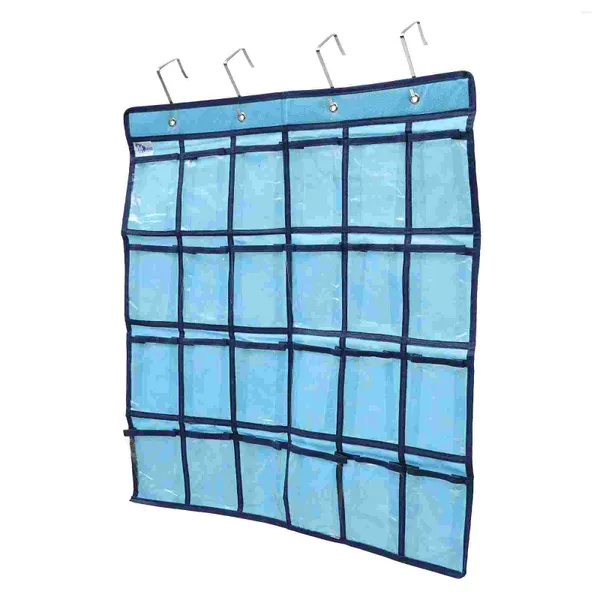 Aufbewahrungsbeutel, 24 Taschen, Taschenrechner, Wand-Organizer, mehrere Taschen, Beutelhalter, transparent, zum Aufhängen, Schule, Schmuck, Handy