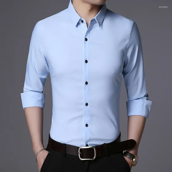 Männer Casual Hemden Schöne Mode Marke Designer Hemd Männer Kleid Slim Fit Streetwear Langarm Koreanische Hohe Qualität Kleidung