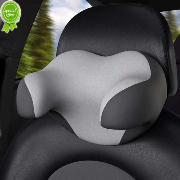 Travesseiro universal para encosto de cabeça de carro, espuma de memória, suporte para cabeça de pescoço, sono, cabeça lateral, alta elasticidade, nylon telescópico