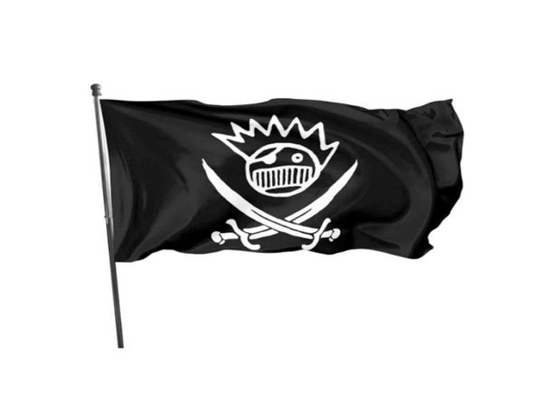 Bandeiras Ween Pirate 3x5ft Banners ao ar livre 100D Poliéster 150x90cm Cor vívida de alta qualidade com dois ilhós de latão 9809035