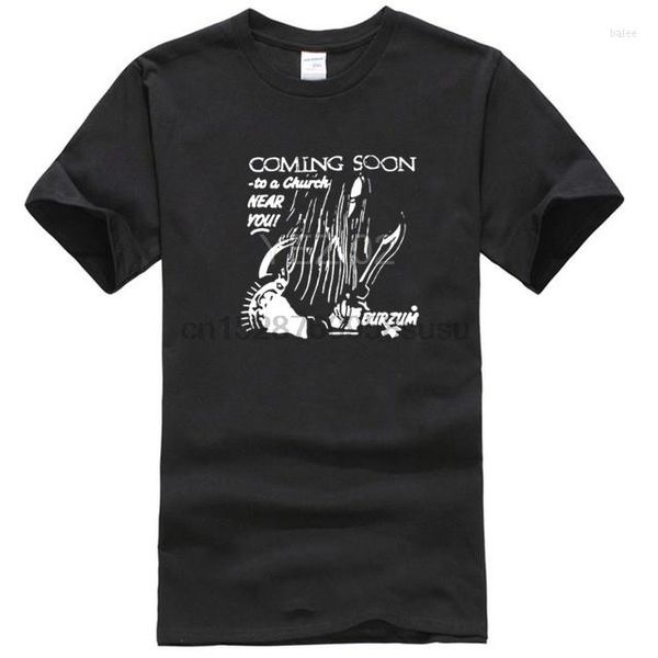 Camas de camisetas masculinas Burzum em breve a uma igreja perto de você Legends Black Metal Legends