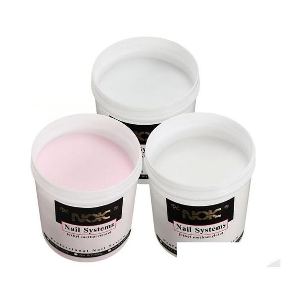 Polveri acriliche Liquidi Polveri acriliche Liquidi 1Pc 120G Pro Super Big Size Nail Art Builder Strumenti Consigli Trasparente Bianco Rosa Manicure Be Dhvwg