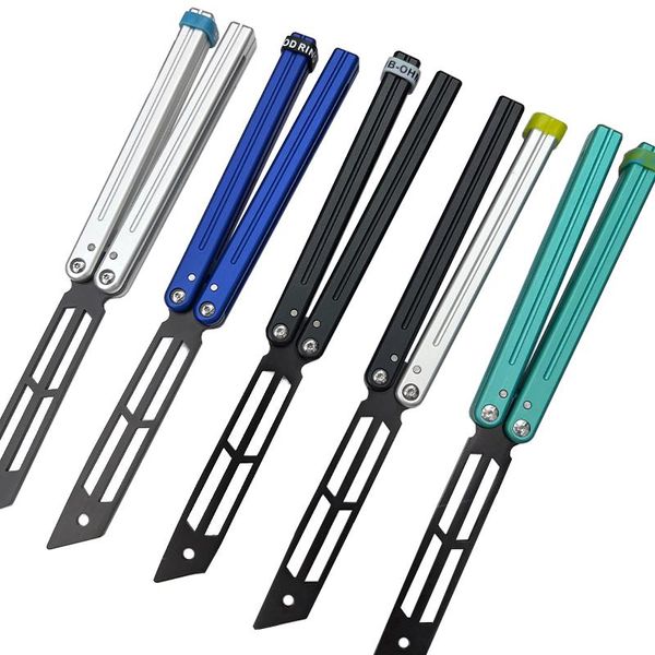 Messen Squid Inked Triton V2 Clone Balisong Flipper Trainer Treinamento Butterfly Treinamento Faca Sistema de alumínio de alumínio seguro Faca EDC