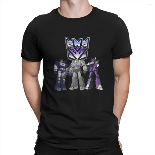 Magliette da uomo Transformer Robot TShirt Megatron Shockwave Soundwave Decepticons Elegante camicia in poliestere Tempo libero Uomo Tee Ofertas Trendy