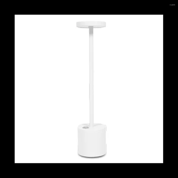 Lampade da tavolo Lampada da tavolo USB ricaricabile a LED Cordless Touch Dimming per Bar KTV El Luce notturna per soggiorno Spina europea bianca