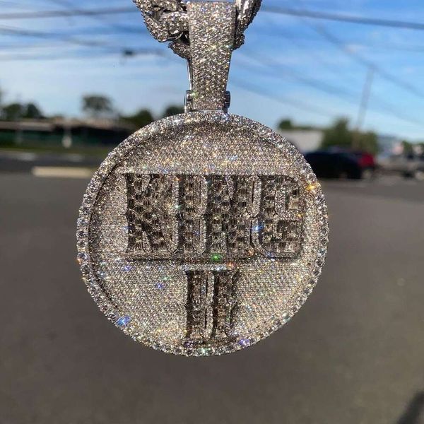 2022 New Design 14K Gold Hip Hop Jewelry Sier Iced Out VVS Emerald Moissanite CVD Diamonds 3D Custom Letters Pendant
