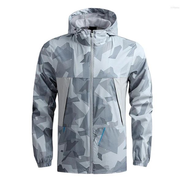 Herrenjacken Outdoor wasserdichte Fahrradjacke Autmn Thin MTB Camouflage Windcoat Langarm Mountainbike Jersey Professioneller Rennanzug