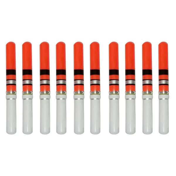 Acessórios de pesca 10pcspack Outdoor CR322 Bateria Operado Brilhante Noite Float Tail Sports Light Stick Brilhante Assistente Visual Luminoso 231128