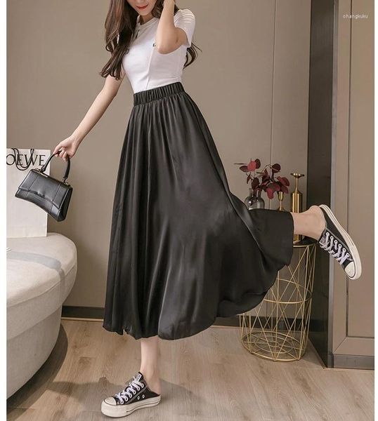 Женские брюки, летние мешковатые женские шифоновые широкие брюки с высокой талией и прямым дизайном, корейский модный стиль, бесплатно