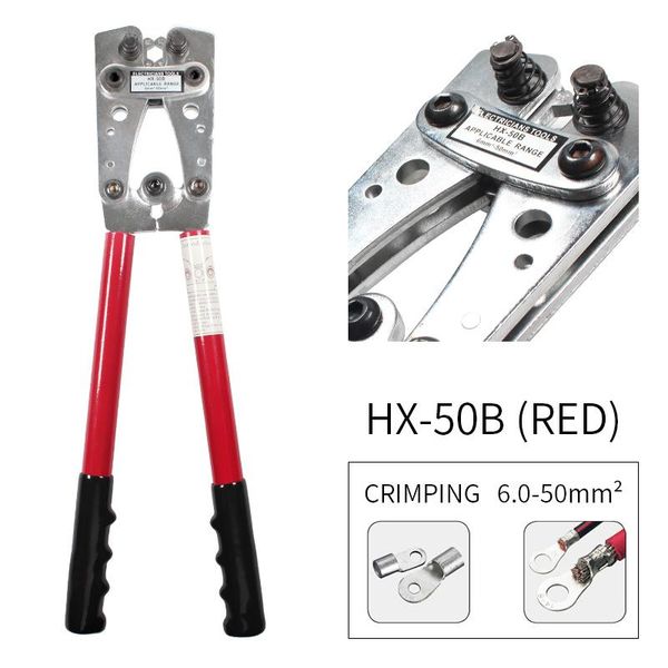 Tang 650mm2 Cu/Al Lug Crimper Crimping Strumento HX50B Terminali di crimpa per tubo di rame Strumento per cavo per cavo pesante Strumento di crimpatura TIPIO esagonale