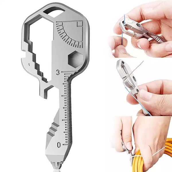 Chaves de fenda portátil mini ferramenta de mão reparação acampamento chave de fenda chaves 24 em 1 faca de corte de medição ao ar livre ferramenta multifuncional