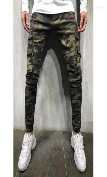 Men039s jeans men039s moda masculina calças casuais camuflagem calças trabalho carga exército camo combate plus size calça estilo hip hop 4913328