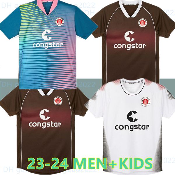 23 24 ST Pauli SOCCER JERSEYS BECKER 20 IRVINE 7 KYEREH 17 HARTEL 30 SMITH 8 PAQARADA 23 MEDIC 18 2023 2024 Home Away JERSEY FOOTBALL Shirt Herren S-XXL Top