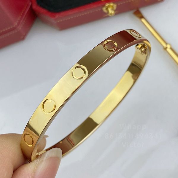 Love Bangl Bangle 18K Gold Armband Herren für Frauen Designer 16 17 18 19cm T0p Qualität höchste Counterqualität Mode Luxusmarke Designer 014